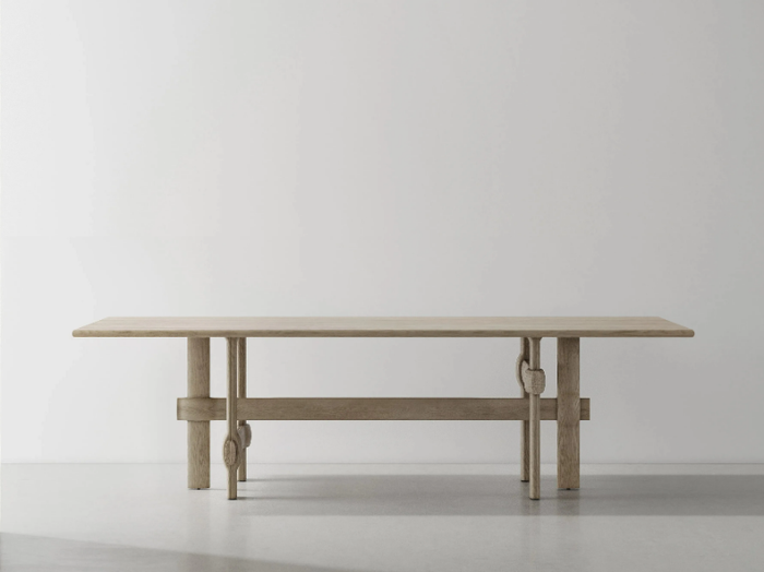 KNOT - Rectangular oak table _ District Eight